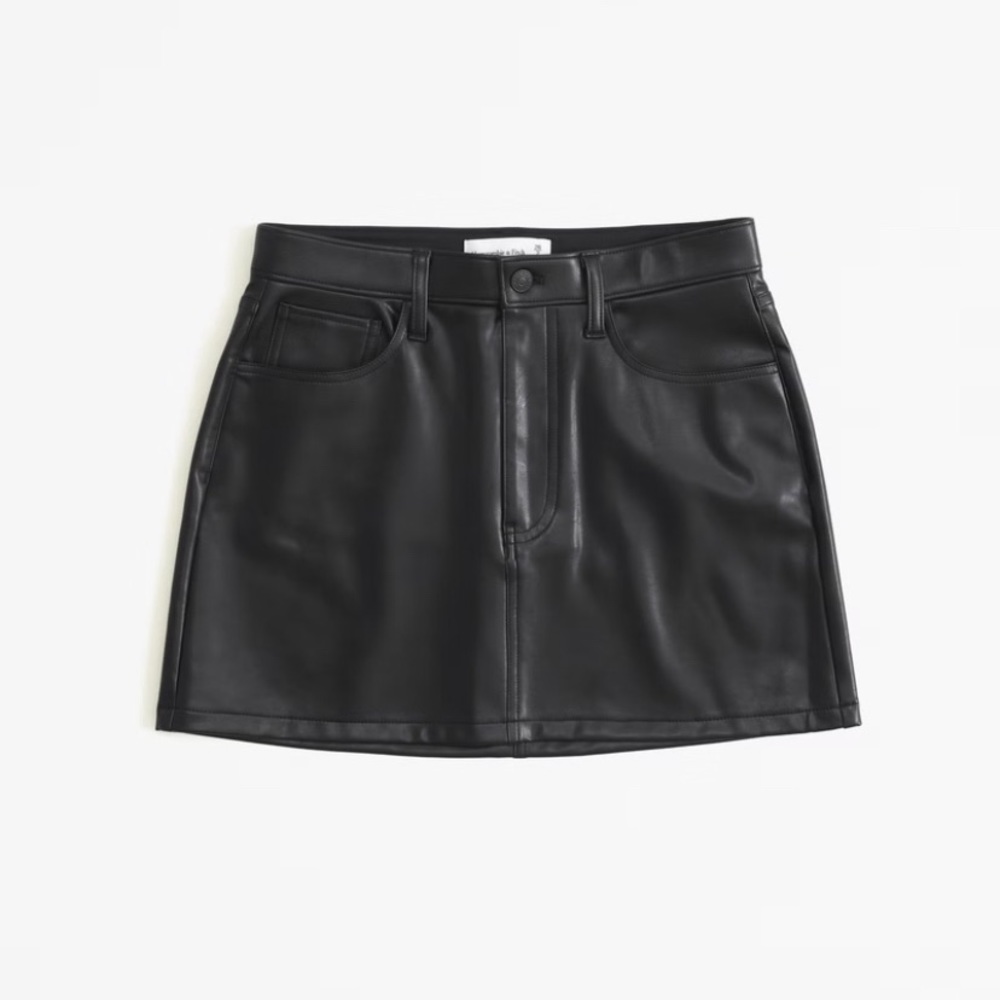 ABERCROMBIE black vegan skirt NWT